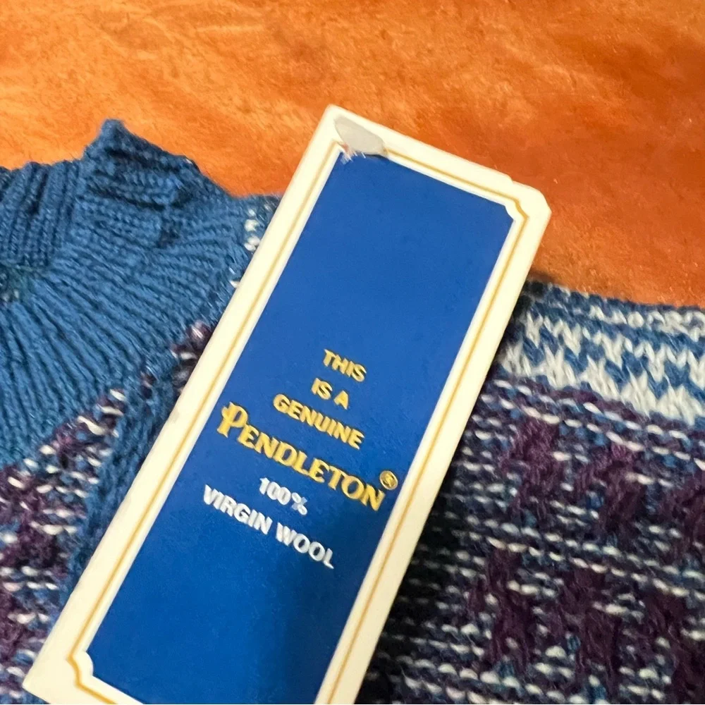 Vintage New Pendleton Wool Classic Crewneck Grandpa Sweater Large USA